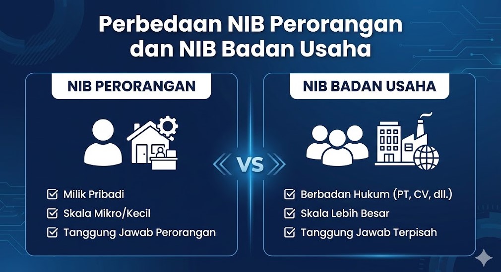 Perbedaan NIB Perorangan dan NIB Badan Usaha