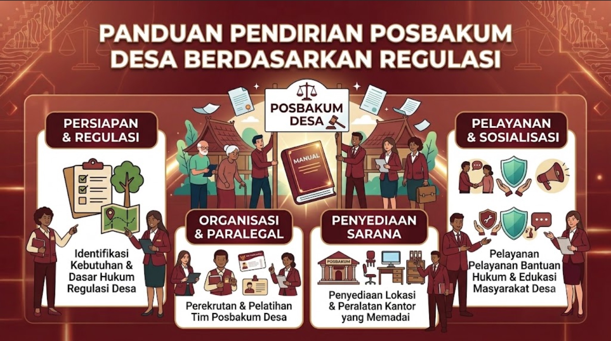 Panduan Pendirian Posbakum Desa berdasarkan Regulasi
